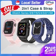 [SG] QPlus iWatch Case and Strap 2in1 Lightweight Breathable Shock-Resistant for Apple Watch Series 