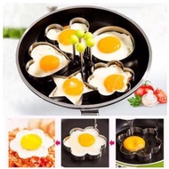 STAINLESS STEEL FRIED EGG CREATIVE POACHED EGG MOLD SUNNY SIDE EGG MOULD FRYING EGG TRAY / KITCHEN