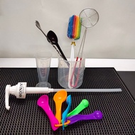 Combo 8 Piece of professional mixing tools measuring cup, measuring cup, 10g flour scoop, cleaning b