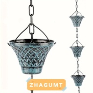 ZHAGUMT366HT Grain Rainwater Chain, Decorative Iron Rain Chain, Fashion Functional 2.6-Meter Downspo