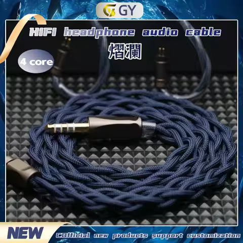 GY HiFi-373 Annealed single crystal copper IEM Earphone Cable 3.5mm/4.4mm Balanced 2-pin 0.78mm MMCX