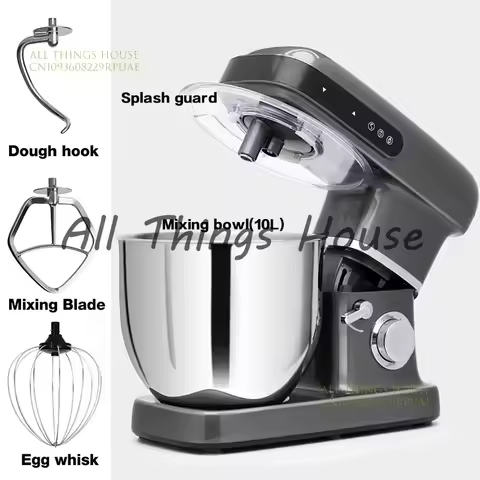 Household vertical mixer - High power - 2200 watts - 10 liters Bread and cake dough mixer Food mixer