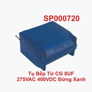 CG Induction Cooker Capacitor 8UF 275VAC 400VDC Vertical Green