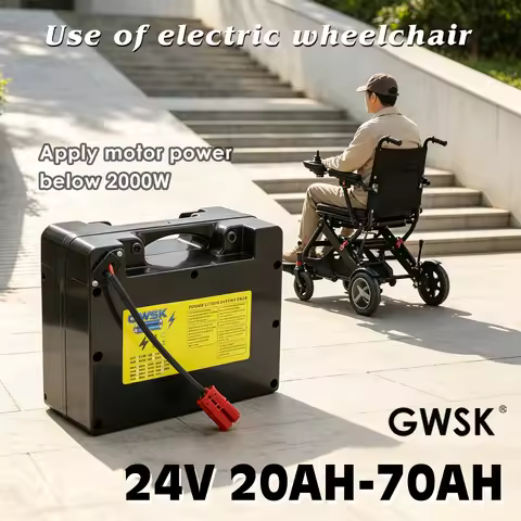 24V rechargeable wheelchair power battery A-class battery overcharge protection+charger for fast air