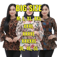 Blouse batik big size / atasan wanita jumbo / blouse jumbo / atasan