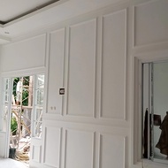 wallmoulding gypsum, hiasan dinding list profil gypsum terpasang