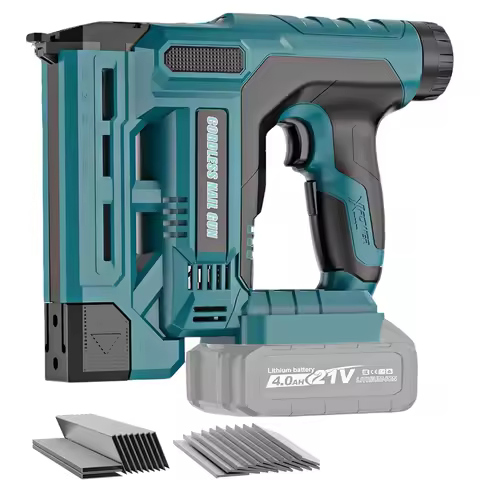2 In1 Electric Nail Gun Nailer Depth Adjustment Stapler F15-F32 Furniture Staple Gun For Makita 18V 