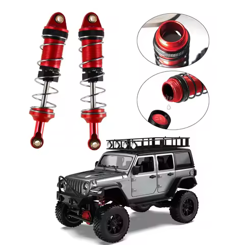 9IMOD 4PCS RC Car Shock Absorber 74mm Aluminum Upgrade Hydraulic Shock Absorber for 1/12 MN128 MN86 