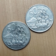 50 cents new zealand 2 keping koin