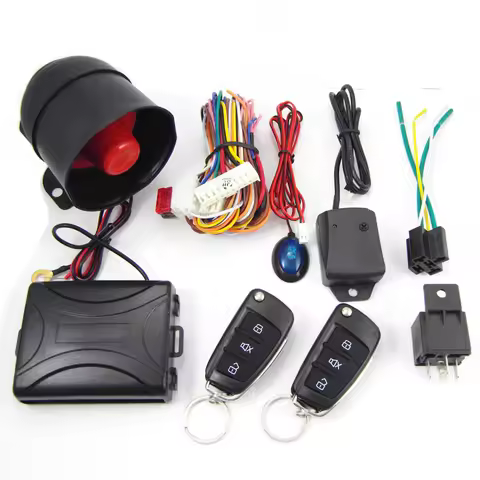 CA703-8118 One Way Remote Control Siren Sensor Auto Car Alarm Systems & Central Door Locking Securit