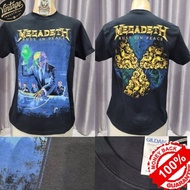 เสื้อวง  Megadeth  ลิขสิทธิ์แท้ %  ป้ายGILDAN UK by pop comics เสื้อยืดคุณภาพดี