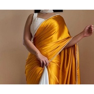 New half half satin saree.code:1414