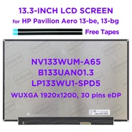 13.3-inch Laptop LCD Screen NV133WUM-A65 B133UAN01.3 LP133WU1-SPD5 NV133WUM-N65 for HP Pavilion Aero
