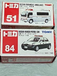 Tomica Tomy 舊版紅盒救䕶車仔兩架