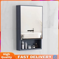 Aluminium Bathroom Cabinet with Mirror Large Storage Mirror Cabinet Kabinet Cermin Mirror Box with S