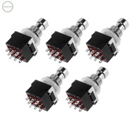 3PDT ON ON Locking Toggle Switch 5-Pack for Guitar Effects Pedals Black Red Blue