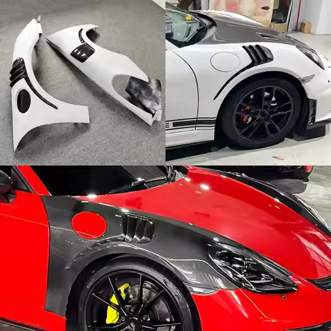 Front Fender For Porsche 718 Boxster Cayman 981 Modified RS Style Car Fenders Body Kit Surround Car 