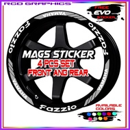 ❃ ◰ Mags Sticker Mio fazzio mags sticker 4pcs set front and rear sticker decals