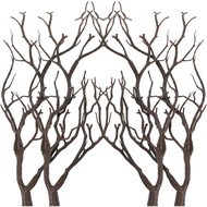 DECHOUS Plastic Tree Branches, 4Pcs Manzanita Branches Halloween Decor Artificial Antler Dried Tree 