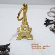 GANTUNGAN Paris Gold Silver Bronze Eiffel Tower Keychain