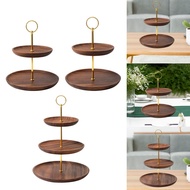 [yiodusi] Wood Cupcake Stand Round Serving Tray Cupcake Display Stand Farmhouse for Graduation Weddi