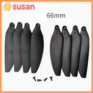 SUSANSU Folding Propeller Blades, Plastic 58mm/66mm Remote Control Drone Parts, Black Universal Quad