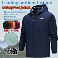 【Ready Stock】the north face jacket men outdoors Sports jaket lelaki waterproof motorcycle Skiing Hiking windbreaker Hooded motor jacket baju hujan plus size S-5XL