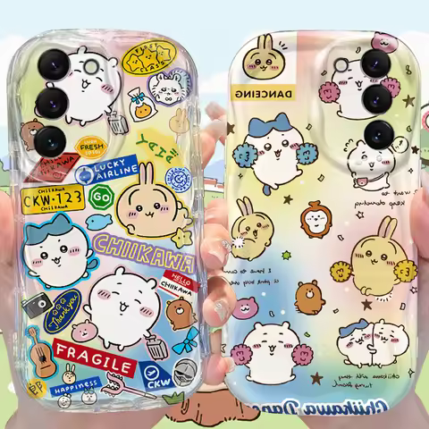 C-Chiikawas Wave Case for Samsung Galaxy S25 S24 S23 S22 S21 Ultra Plus S20 FE A73 A72 A71 A56 A55 A