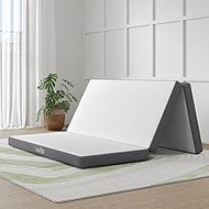 Novilla Folding Mattress Queen Size,4 inch Memory Foam Tri Fold Mattress,Portable Mattress with Washable Cover,Guest Portable Foldable Mattress for Travel,CertiPUR-US Certified,Queen Mattress