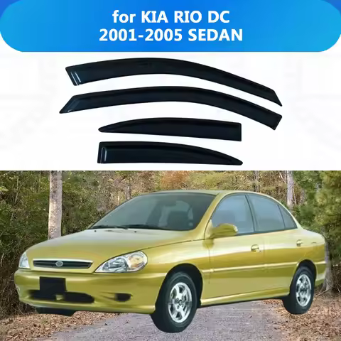 Window Visor for KIA RIO DC 2001 2002-2005 SEDAN Rain Guard Side Vent Deflector Weathershield Outsid