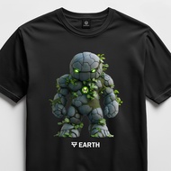 HYPETENTIC Black T-shirt - Earth Golem Element