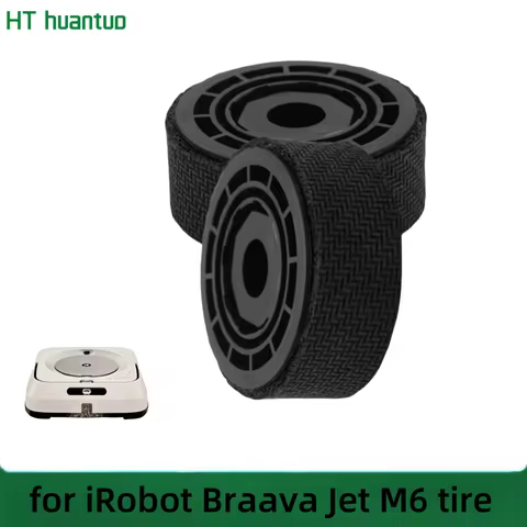 2pcs Replacement Anti-Slip Wheel Tires for iRobot Braava Jet M6 Robot Vacuum Cleaner Accessories