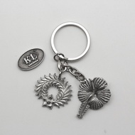 KL Pewter [805] Batik Flower & Bunga Raya | Keychain