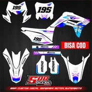 Decal Crf 150L Full Body - Decal Supermoto Moto Cross - Decal Crf Simpel Keren - Decal Crf Merah Put