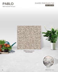 Granit Lantai Atena Terrazzo Series - PABLO Medium Brown 60x60 kw 1