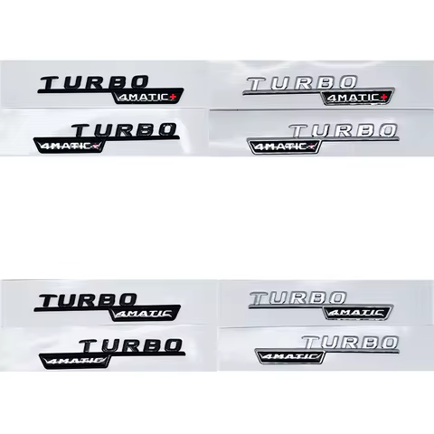 3D ABS coche maletero trasero Logo letras BITURBO TURBO 4MATIC emblema insignia pegatina para Merced