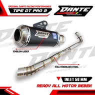 Original dante type racing Exhaust DT PRO 2 Full Set kph Jupiter vega supra smash shogun5tp