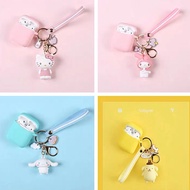 Sanrio Characters AirPod 1/2 Case Cover Silicone Protector Keychain