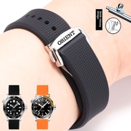 Orient Orient Natural Waterproof Soft Silicone Strap Foldable Buckle Quick Release Watch Bracelet Ru