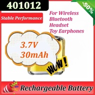 10~100PCS 3.7V 30mAh 401012 Replacement Battery Cells for Wireless Bluetooth Headset Polymer Li-Ion 
