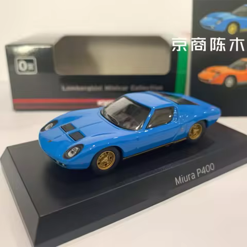 KYOSHO 1:64 Miura P400 Simulation Alloy Car Model Gifts Decoration Collection Vehicle Toys Static Di