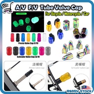 Aluminum Tube Valve Cap For Motorcycle Bicycle Car Luminous Penutup Tiub Angin Basikal Motosikal Ker