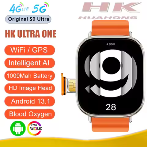 HK Ultra One Smartwatch 4G AMOLED Touchscreen Wifi GPS NFC Heart Rate Support SIM Card with Camera G