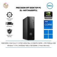 Dell Precision T3460-I71470-16-512+2TB-T400-W11 SFF Desktop PC (i7-14700, 16GB, 512GB, 2TB NV T400, 