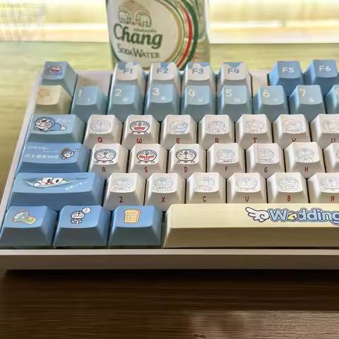 Original Doraemon Keycaps 120 Keys HOA Cherry Profile Cartoon Keycaps MX Switch PBT Machine Gaming M