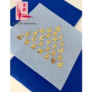 916 Gold Alphabet Pendant S - Z