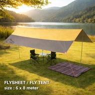 EcoSport 6x8 Meter Big Flysheet Tarps Canopy Camping Camp Khemah Kemah Tent Shelter