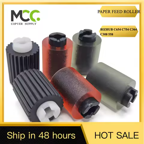 5 PCS PICKUP PAPER FEED ROLLER FOR KONICA BIZHUB 368 558E 552 654 754 C220 C224 C364 C280 C308 C654 