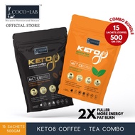 Keto8 Combo | Bulletproof Keto Coffee & Tea with MCT C8 - no added sugar | mental alertness, energy,