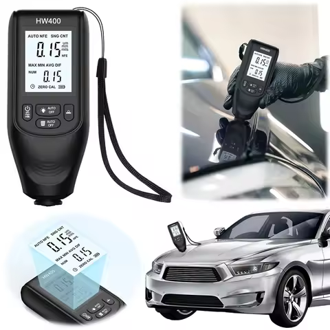 HW-400 Digital Paint Thickness Gauge 0-2000UM Paint Mil Thickness Tester Car Coating Thickness Meter